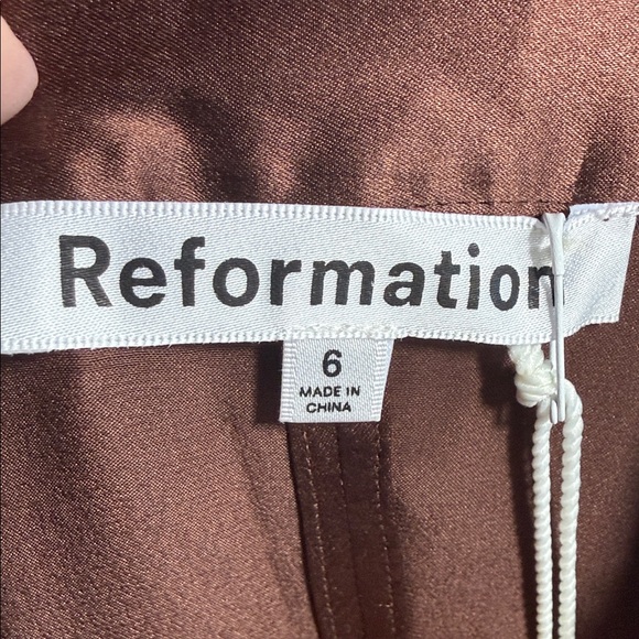 Reformation brown silk mini dress - Picture 10 of 13